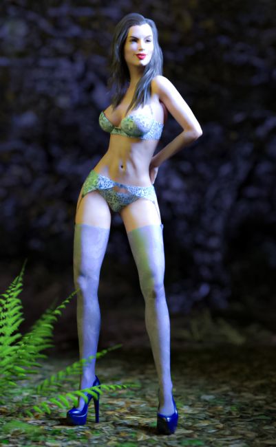 Pinup  Standing in Woods
Keywords: Pinup standing woods