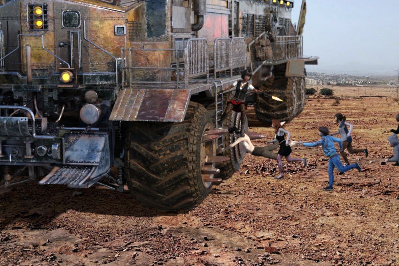 Carnage unleashed
Celeste was very pleased that Carnage had gone a whole term at school without destroying the building again. As a reward she sent her on a safari to the plague planet... 
Keywords: celeste carnage scifi antiheroine dystopian future