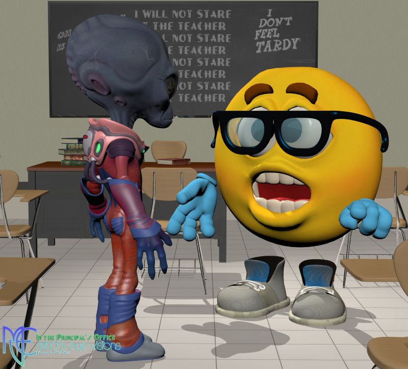 In The Principal's Office
take me to your leader..

Alien by: Summoner here in the Market Place. 😁👍
