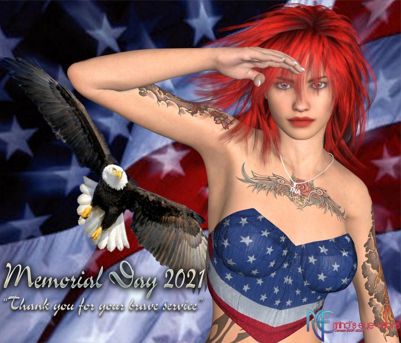 Memorial Day 2021
Memorial Day 2021

thank you for your brave service and sacrifice in making our country free, freedom is never free.

a yearly tribute Tina Nicole Anderson does.
