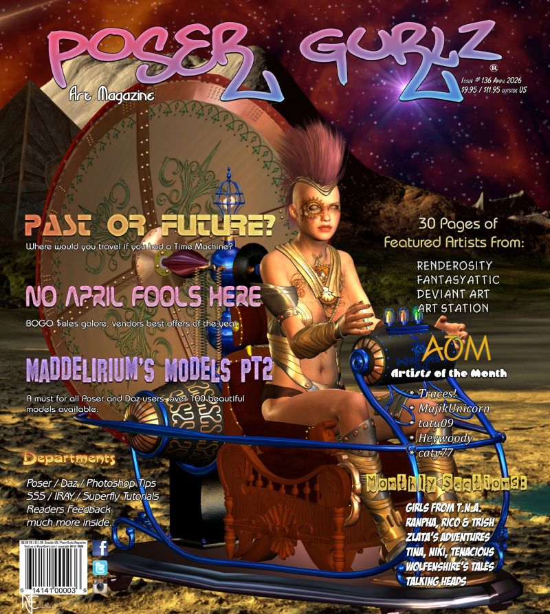 Poser Gurlz April 2026
in your mailboxes and on newsstands today. thanks for stopping by for a peek.
