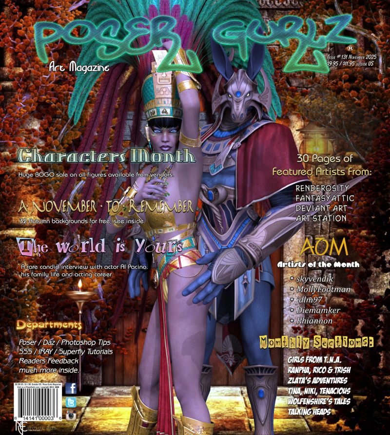 Poser Gurlz November
in your mailboxes and on newsstands today.
thanks for your visit today. 
