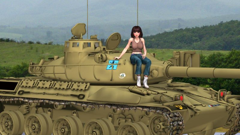 Think you can help?
AMX-30 3d model I found online with one of the girls.  I think she may have run out of fuel.  Any helpers out there?
SAOTW ~ 09/18/21
Keywords: SAOTW ~ 09/18/21