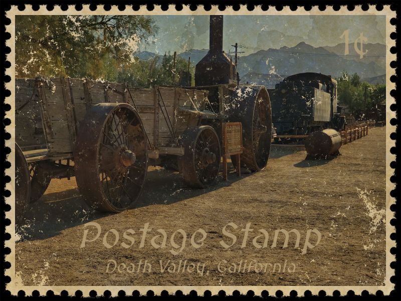 Postage Stamp in Filter Forge 08-06-2021 winner Filter Forge 10 Studio
It has been a long time since I used Filter Forge so I'm just going to use a filter on one of my photos. 
I have Filter Forge 6.0 and I used the standalone version and then finished in Photoshop.

Open Filter Forge
From the File menu Open your Image, 
(I took this photos in Furnace Creek, Death Valley. There is an open air museum with some cool equipment from the Borax 20 Mule Team days.)
The image can be enlarged using the magnify glass button on the top bar, click the button and then click on the image. 
The filter I used is called Postage Stamp by Kochubey, you can find it under Effects and Creative. 
(If it is not there you can download it from their web site.)
I used the default preset because I really liked the way it looked.
When you are happy with the effect press the "Save Image As..." button at the bottom right.
After that load the image in Photoshop.
Select the Text Tool. I used the eye dropper to match the border color.
Type in the text you want and change the font, I used a Font called Medieval Sharp Oblique.
To get the cent sign hold Alt and type the numbers 0162 
Move the text layers until you get the look you want.
A simple way to blend the text and image is to reduce opacity of the the text layers, here the opacity was set to 75%.

Thanks for viewing have a great day! 
