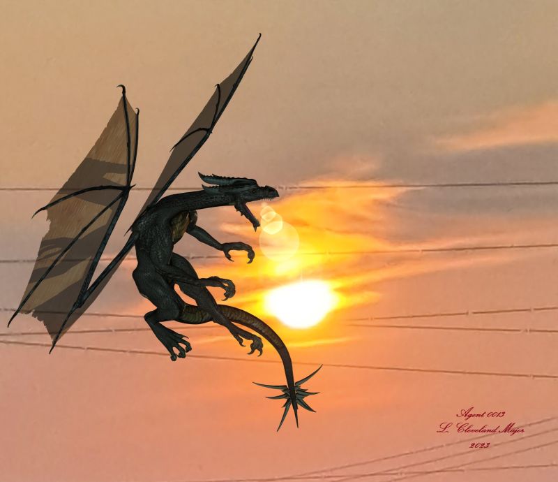 Dragon on the Sun
A young and feisty Dragon rises into the sky to meet the challenge of what he thinks is a Dragon on the Sun.
Keywords: Fantasy ModernDay Dragon Sunset Clouds