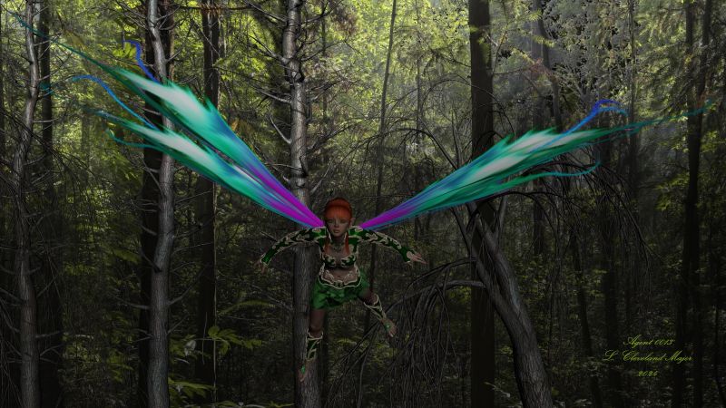 Fairy Flight in the Forest
Deep in the impenetrable thickness of a dense forest, she drifts, on magical plasma wings. She is tiny, and so light, a feather would be jealous.
Keywords: Fantasy Character Female Fairy Magic Flying Forest