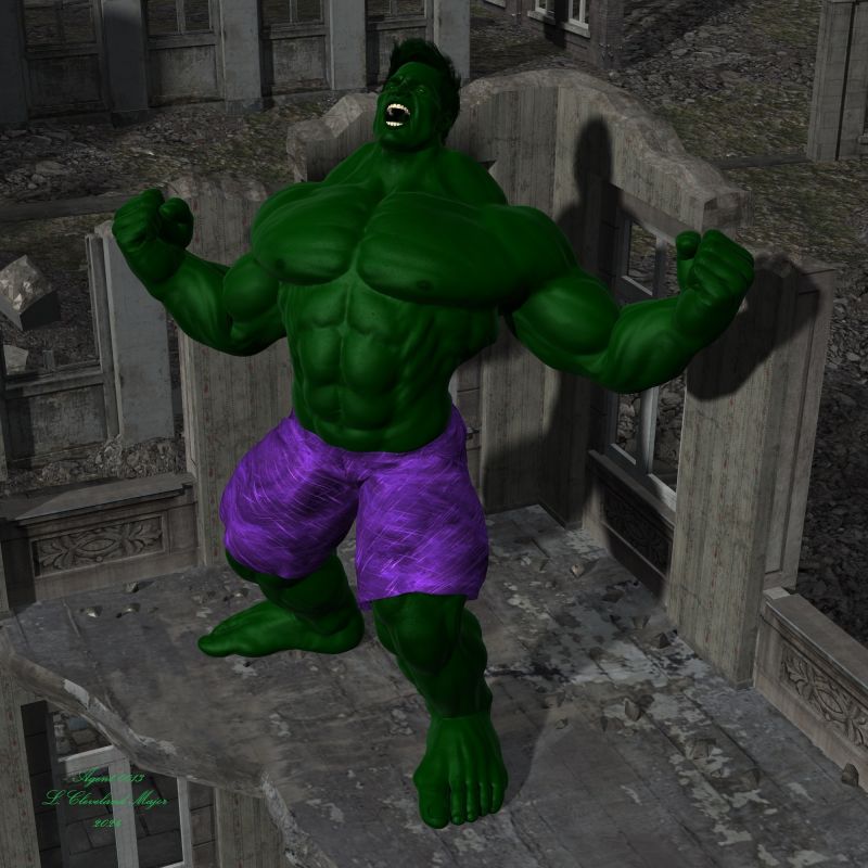 Stop Making Him Angry
His strength is linked to the level of his anger, and General Ross knows it! Yet he cannot stop doing things that get the Hulk very angry! Now he has demolished a large section of the city, and Ross is still trying to take him down!
Keywords: FanArt Comicbook Character SuperBeing UnlimitedStrength ExtremeAnger