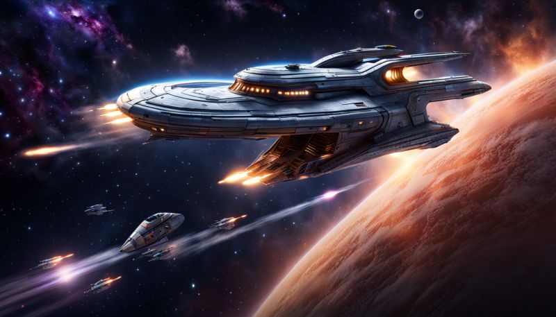 Starship Racing
Humans love sports, and racing is at the top of the list. So when humans entered interstellar space, they brought the love of racing with them. Each class of ship can race in certain circuits only. The big ships have large crews that must operate efficiently toward winning.
Done using the free AI at DeviantArt.
Keywords: SciFi AI Space Starships Interstellar Sports Racing