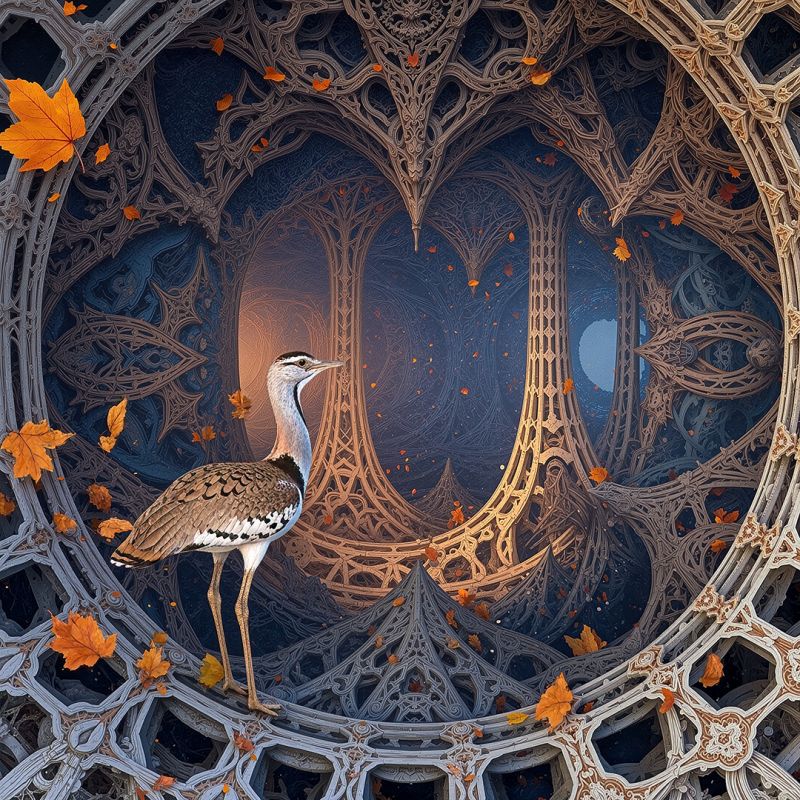 The Nest
The bird is one of my photo from Kenya, the rest is Mandebulb 3D fractals
Keywords: Alan,Alan_Hauge,birds,fractals,AI,abstract,animals
