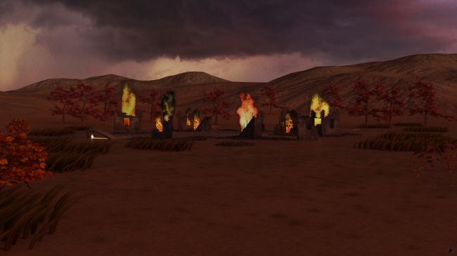 Colony 4 Burning
All of the domes and electronics were scattered wreckage and flaming ruins.

Where were the colonists, their children and animals?

Previous image is [url=http://www.thefantasiesattic.net/attic/cpg/displayimage.php?pid=36999]here[/url].  Next image is [url=http://www.thefantasiesattic.net/attic/cpg/displayimage.php?pid=37008]there[/url].
