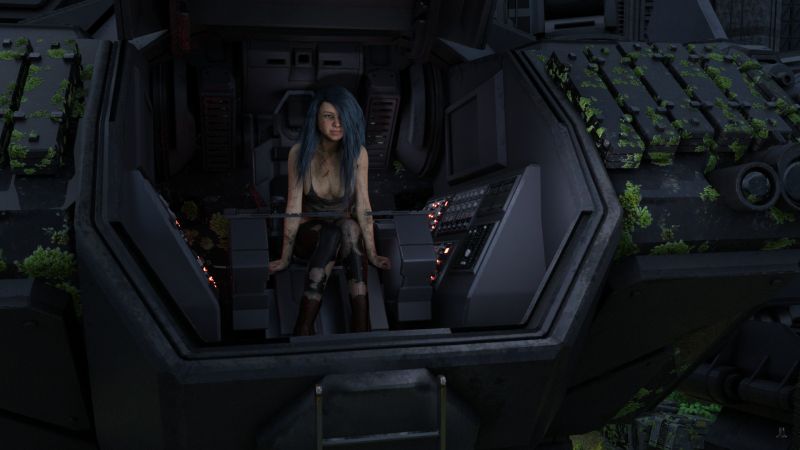 System Check
She climbed into the pilot's seat.  As all of the cockpit labels were Cyrillic, she said "Перейти на голосовое управление."

"Голосовой ввод активирован," said a male voice.  "Пожалуйста, введите ваш идентификационный код."

Trina gave her father's identity, "8Ц76546А-37Е1-49Ж5-а17Д-0Д6ЯД63б6754".

"Запрос принят. Добро пожаловать, Максим Сергеевич."

Trina said, "Проверка Системы. Перейти на Английский.."

After several long minutes where she could hear portions of the machine cycle, she heard: 

"Roger.  All subsystems operational except minigun belt is jammed.  89% power.  External network down."

Next image is [url=https://www.thefantasiesattic.net/attic/cpg/displayimage.php?pid=45351]here.[/url] Previous image is [url=https://www.thefantasiesattic.net/attic/cpg/displayimage.php?pid=45349]there.[/url]

Story starts at [url=https://www.thefantasiesattic.net/attic/cpg/displayimage.php?pid=45331]this image.[/url]
