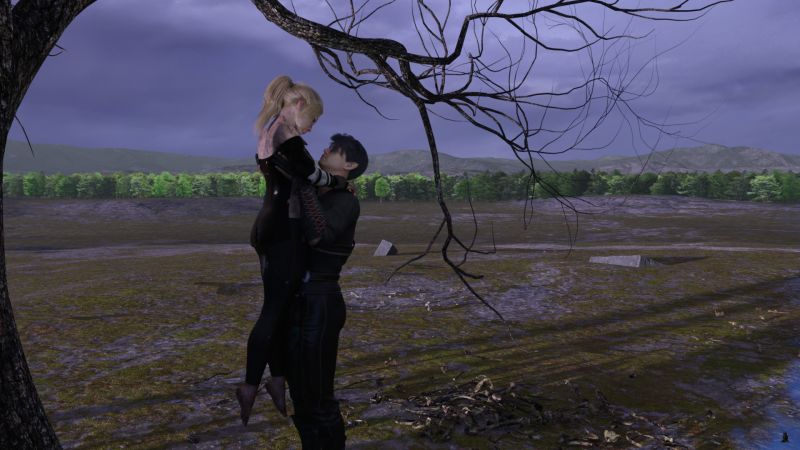 Finally Down - TOTW winner 11/01/25
When she looked back, Olivia saw that Celduin now was standing below her.

With a gesture, he severed the ropes holding her hands.  He easily caught her as she fell.  Her arms landed on his shoulders.  He slowly gently lowered her to ground and she immediately curled up in pain.

********
CW_Celduin for Genesis 8 Male, Chaosqueens-World, Renderosity
CW_Olivia for Genesis 8 Female, Chaosqueens-World, Renderosity
Creepy Forest, Alexssandro_AM, LMX3D, DAZ3D
Them Bones Legacy Bundle with Iray Updates, Orestes Graphics, DAZ3D
Tundra, Aako, DAZ3D
Blocks and Structures, Andrey Pestryakov, DAZ3D
Forests Trees and Grass World Building Set, Magix 101, DAZ3D
Oso VDB Magus Effects Volume 1,Oso3D,DAZ3D
