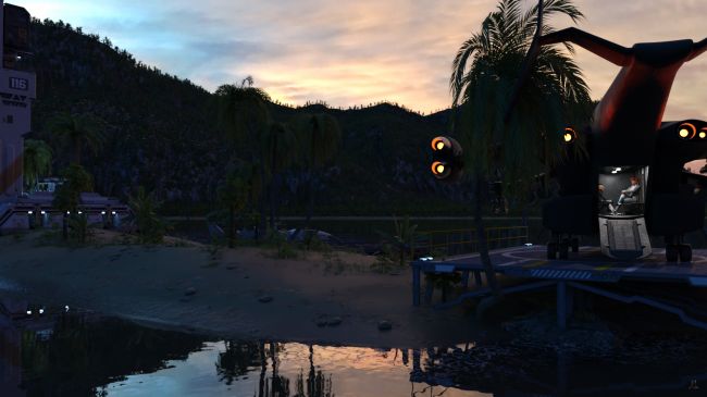 On the Landing Pad at Dawn
"This research station is deliberately far away from the rest of colonies so that we can track how the Terran species that we've placed here develop," Willy said.

Eve asked, "But why are there no crew?"

"Iris doesn't need them."

"Why?"

"You'll see, Eve."

Next image is [url=http://www.thefantasiesattic.net/attic/cpg/displayimage.php?pid=38238]here[/url].  Previous image is [url=http://www.thefantasiesattic.net/attic/cpg/displayimage.php?pid=38236]there[/url].
