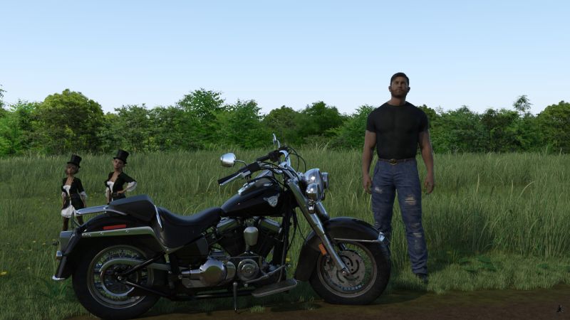 What Is Happening?
As the pixies started toward his bike, the sky darkened.  They stopped.  Mike turned, facing the roiling heavens.
