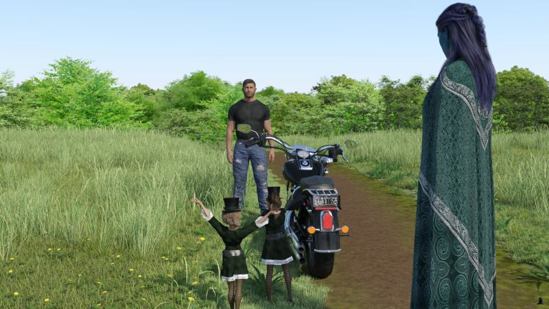 Even More Surprising
After a nod from the tall figure, the pixies leaped up and said, 

"This is Mab, Queen of all Fae."

Mab turned slowly and looked at Mike.  In a voice that sounded like it was from deep underground, she said:

"Michael O'Ciardha, it is well to see thee again."

The wind began to rise.
