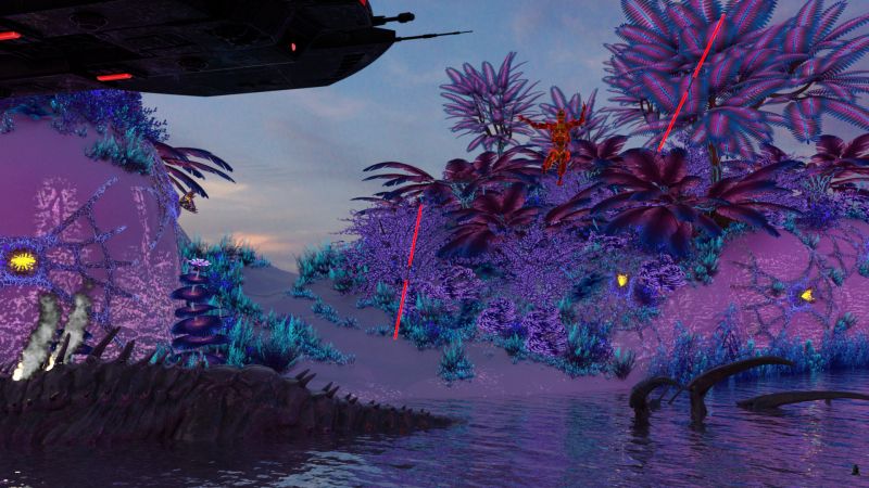 Flying
18-SOL continued in the air, moving towards the shore but with the motion becoming gradually slower.  The short-beams dropped into the water, turning themselves off as they were no longer gripped.

The injured beast sank into the stream, its wounds still glowing and steaming.  It went a little way downstream, sinking to the bottom and was still.

Above one could hear Willy saying something indistinguishable but emphatic and in Irish.

Next image is [url=http://www.thefantasiesattic.net/attic/cpg/displayimage.php?pid=41123]here.[/url] Previous image is [url=http://www.thefantasiesattic.net/attic/cpg/displayimage.php?pid=41121]there.[/url]

Story starts at [url=http://www.thefantasiesattic.net/attic/cpg/displayimage.php?pid=37772]this image.[/url]
