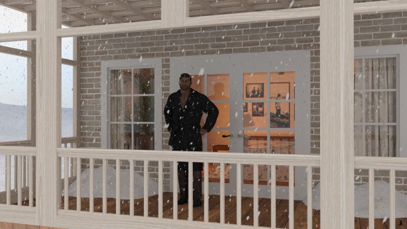 Waiting for Spring - AC winner 03/25/23 
This morning Mike woke, stoked the fire and went out on his balcony.  He wonder what the Pixies did during the long snowy days of Winter.
