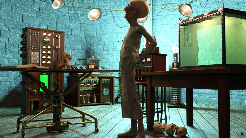 It's ... Alive. - AC winner 07/02/22
Jeremiah Smith had finally finished his  invention: a device that would do what Frankenstein had attempted.  He had the new brain ready.  All the machines were at full power.

But in a flash from one of the machines, he saw that the results of the experiment hadn't been quite what he'd expected.

The experiment looked at him expectantly and said, "Woof."

Jeremiah did the only thing he could.  He laughed and laughed.
