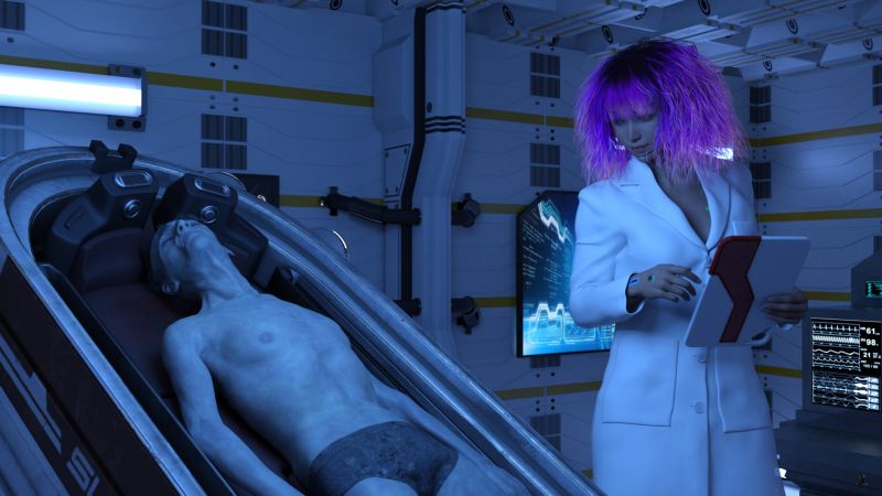 An Unusual Response - AC winner 08/20/22
The mad-as-a-hatter cyborg Silver had found a coffin which contained a more-or-less intact body.  She was convinced she could reanimate it with her latest discovery.  Once she'd put the odoriferous thing on the medbed, however, the instruments showed both a pulse and respiration.  How could something so dead be breathing?  
