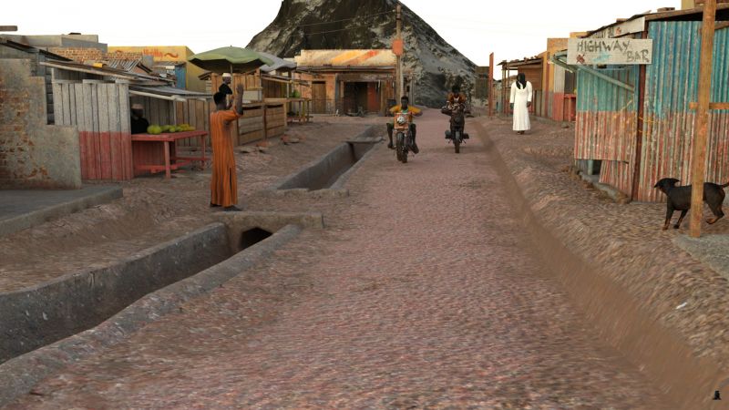 Early Afternoon Race Through The Streets
"Too loud!" yelled one bystander and the boys raced through the streets of the village.
