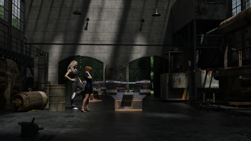 We Found An Enigma
Monica had persuaded Loni to drive her to the water tower above Three Lanes.  This did involve borrowing Rhiannon's truck without telling her but Monica hadn't told Loni about that part.  They had found an abandoned building behind the tower and went to investigate.  Along with a lot of rusting usual equipment, they found three machines that looked like they didn't belong.

Remarks: These things do show up [url=http://youtube.com/watch?v=phPp5oYnps0#t=]everywhere[/url] as "sciency" devices.
