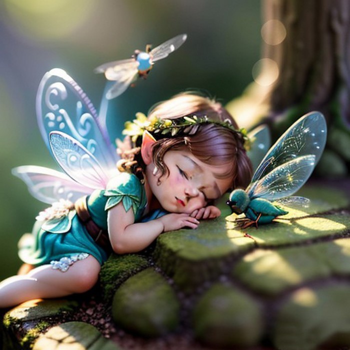 Sleeping fairy
created in partnership with AI but with my ideas
