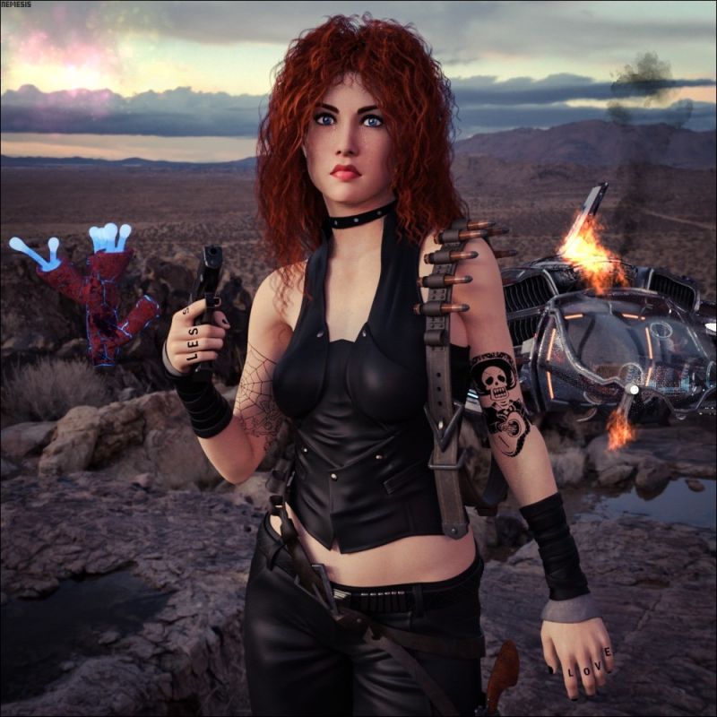 A crash in an unknown desert planet
