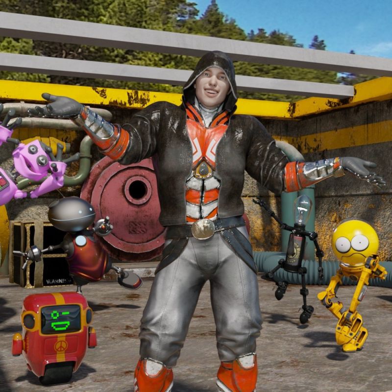 "I have some crazy helpers..." 
