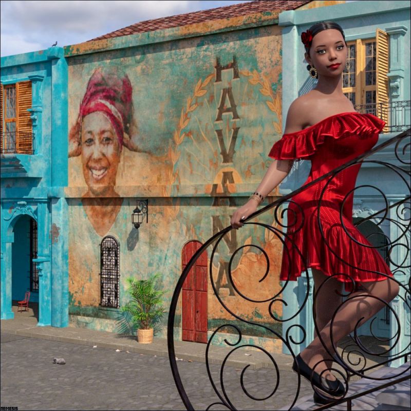 Beautiful girl in La Habana
