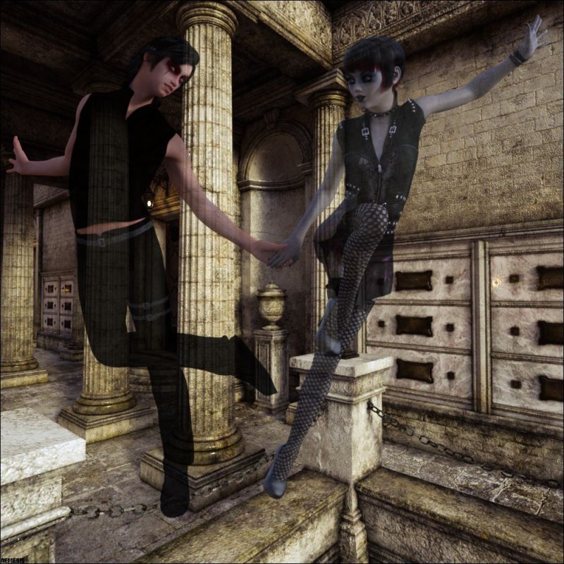 Just dance!
It's true, we are dead, we are in this cemetery, but we are together and we still can dance!
