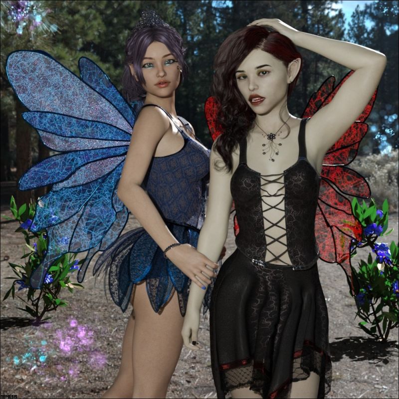 Good fairy and dark fairy
