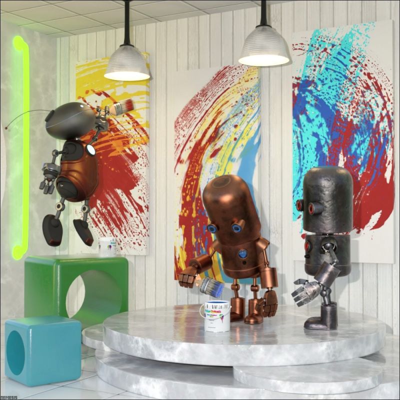 Hey, bro,we paint better than humans!
