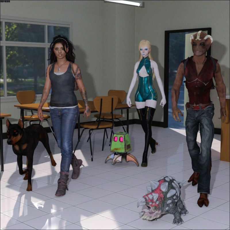 Entering the classroom
