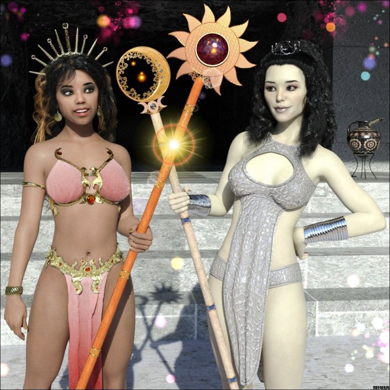 Sun and Moon
Dieggo Masamune and I made these characters, Sun and Moon and I wanted to show them, I had a lot of fun making their face morphs!
