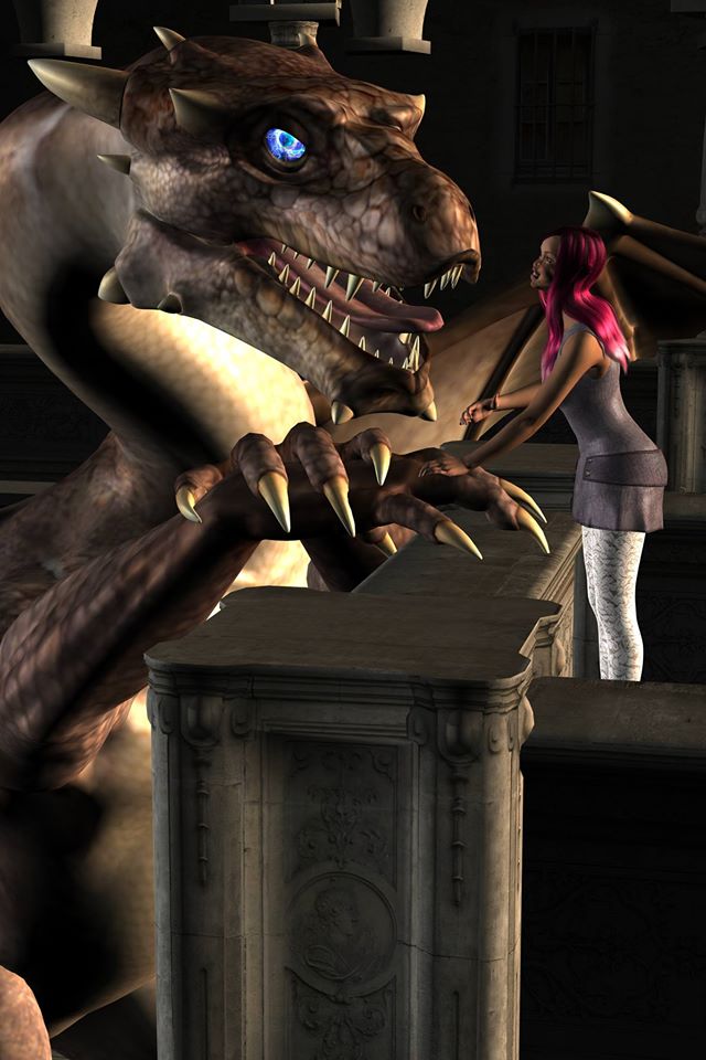 Conversation with the dragon
Mellissa prefered the company of the local dragons because they could carry on meaningful conversations about a wide variety of subjects, while her brothers only seemed to be interested in weapons, armour, and hunting the stinky boars that lived in the woods.
