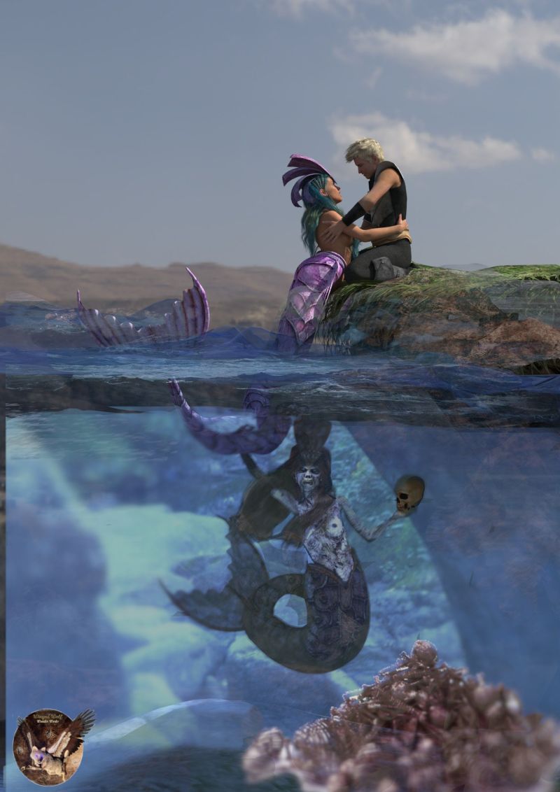 What lies beneath
Centuries ago, there were stories about  half fish, half woman creatures called mermaids that lived in the sea.  The ancient greeks called such creatures sirens. They were said to be so beautiful to behold, or had such wonderful voices, that men fell deeply in love with them almost instantly, and often jumped or were pulled into the water from their ships or close to shore simply to be close to them.  However, once the man was in the water, the mermaids turned on him, and quite often began devouring him while he was still alive, or drowning him to be eaten at leisure.
