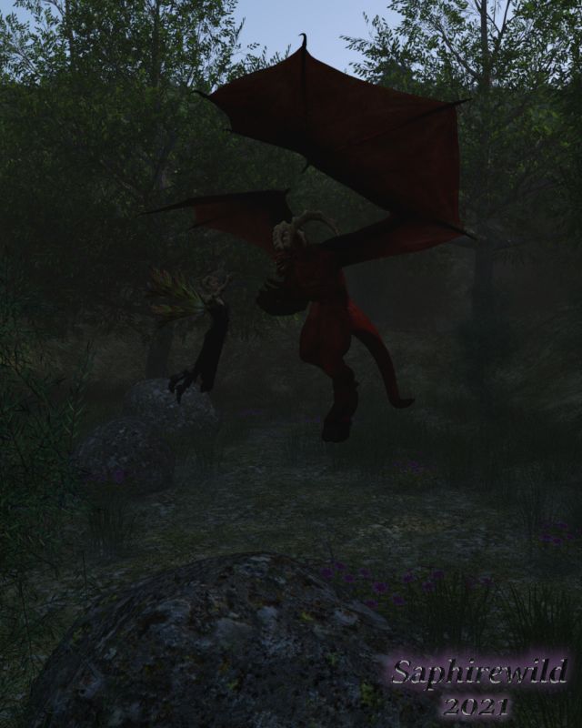 Fairy Battles
Martina did not want to fight the beast so she tried to fly away as fast as she could go!
Keywords: Demon Fairy