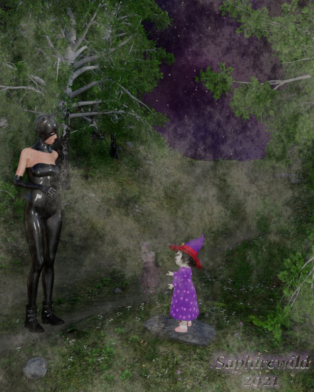 Halloween Hashing
It was Morgana's favorite time of the year, so it was no surprise that her daughter loved Halloween as well. Neither of them seemed to notice that there was something watching them while they were talking about the fun they were having.
Keywords: Halloween Cat Child Witch Ghost