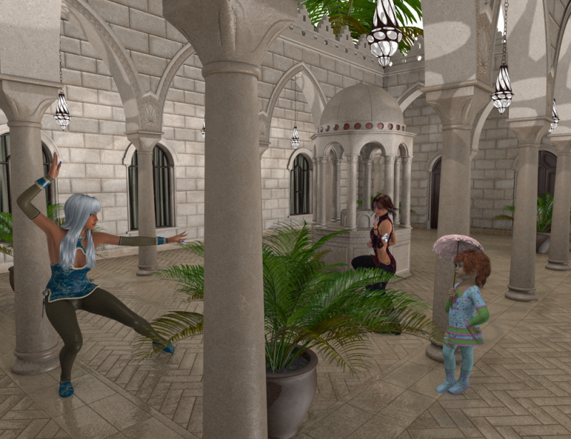 The Fight
Meranda and Ming were fighting so hard they didn't notice that the owners daughter was over to the side watching them.
Keywords: Watching Child Fighting Woman