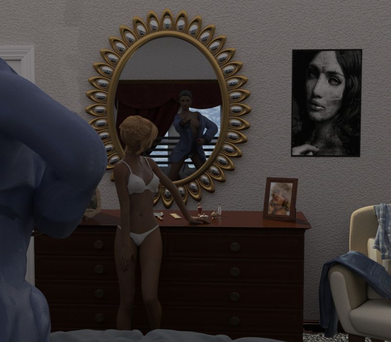 Dawns Early Light
She does not like giving in to these older types but, when the curtain closes it does give her a nice dark place to stay after an all night party. Also a young vamp has to eat and this one looks like she could last three or four days.
