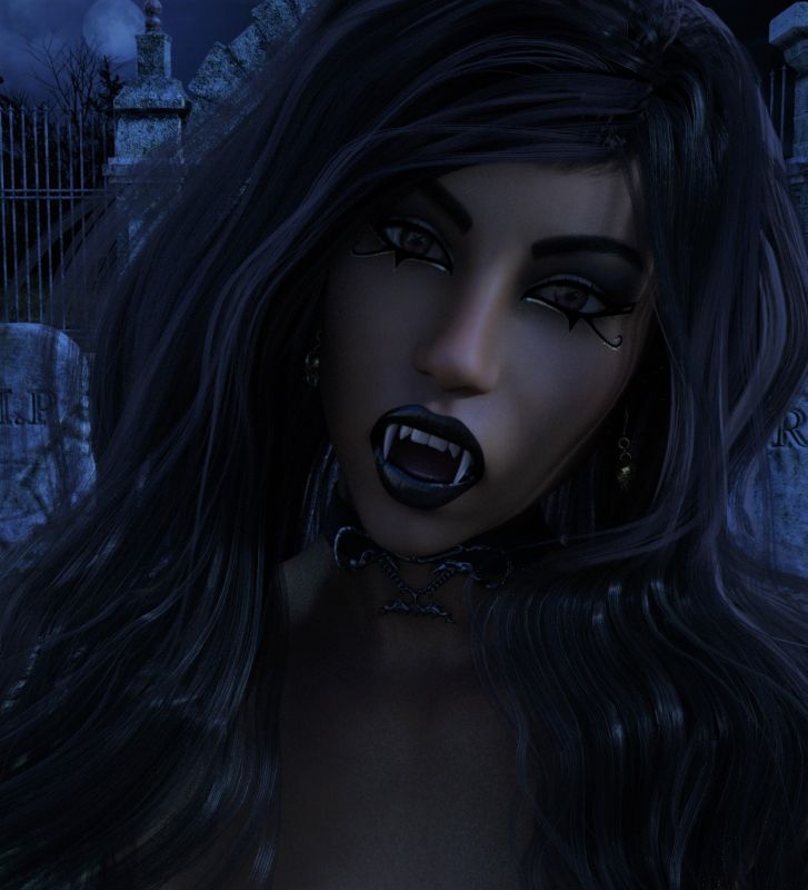 Last Sight
It was the third night he dated this lovely mysterious lady.
Halloween was drawing close and on this night she wanted to visit her departed husbands grave.
The head stone read 'The Count'. I see he was of royal blood, how did he die he asked.
Choked on a stake she replied. Then suddenly asked him to kiss her.
He closed his eyes and as he felt them drawing closer, as most all men do he opened his eyes.
