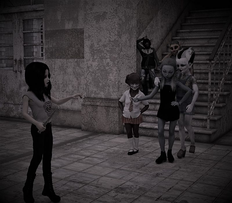 New Student
Hi, my name is Rain and I am on my way to the principle's office to take control. Would you like to join me ?
You can take over when I am cold and dead.
Umm... Winter
What is it Frankie ?
You are Winter... you are cold... and dead.
Right, OK Rain were in, what's your plan.
