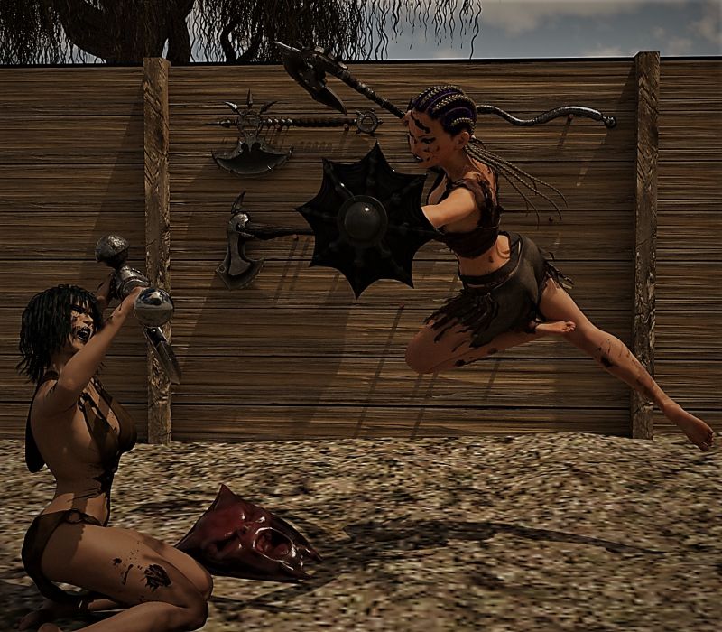 Warrior Women
As the barbarian hordes plundered villages across the lands there was a band of women warriors with no fear. They where ruthless fighters. They trained daily in a most aggressive manner. It was said anyone of these Amazons was stronger, faster, smarter and could match against a dozen barbarians.
