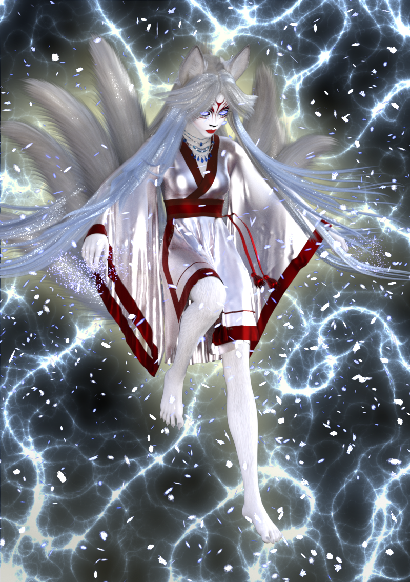 Arashi no Kitsune
Why I was happy for that new non dforce hair.. 

Kasumi going full storm nine tail.
