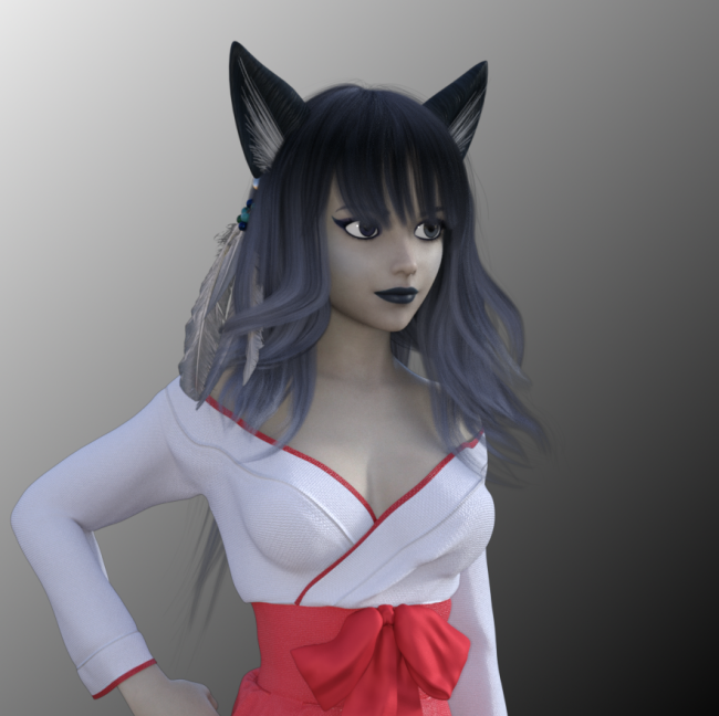 Ayame close up 
She usually has dark glasses or a bandage wrapping her eyes but I wanted to show her face better
