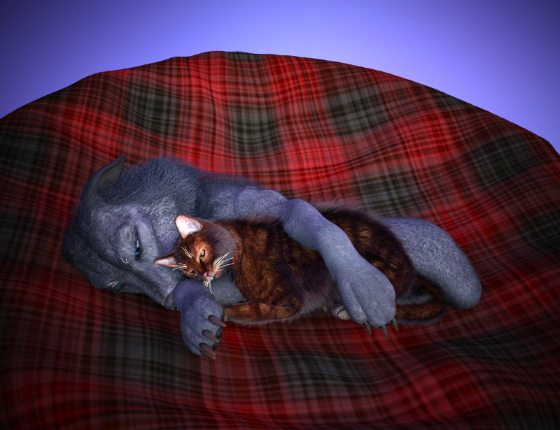 Nap Time 
Was feeling in a cute mood.   Puppy morph I did for the Daz Dog 8 Warg
