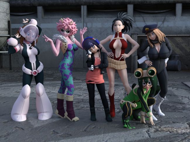 Boku no Hero Class 1A girls and Camie
Shinteo free released Kyoka, so now I have all the 1A girls. Studio, based on G8F, a bit of work for expressions, Well made. I have the 3DL version "elsewhere" (Deviant)
Cheers and please enjoy
