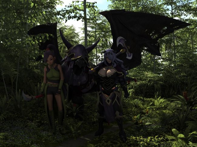 A walk in the Park
Or so people say, even with a pair of pet humans, things can get dicey.
Thanx to Shinteo for the figures, takes a bit but worth the effort.

Enjoy  Cheers
