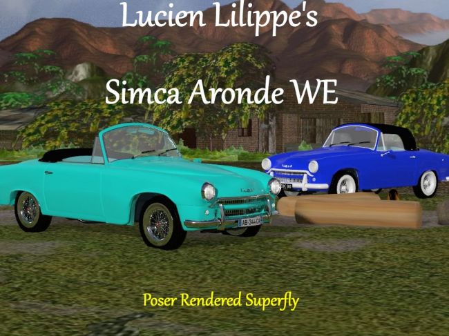 Lucien Lilippes Simca Aronde WE released
Finally released at Share.  Please read the readme's. copyleft is there.  As always with my comversions, please credit the original modeler, not me. 8 )

My additional readthis, has a few these are the translations for mats.

Cheers
