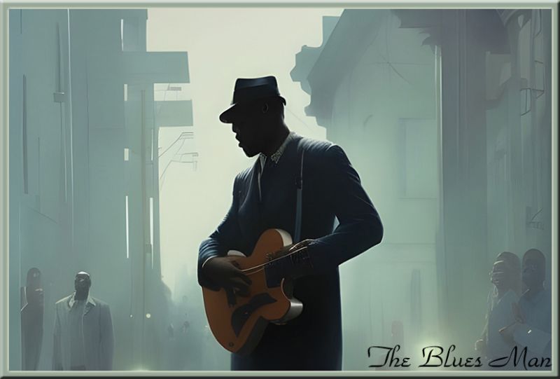 Blues Man 
I know lots of you don't feel its real, but to me art is art.  Anyway just playing around with IA until I get my mojo back and come up with and idea for my next DAZ piece 
